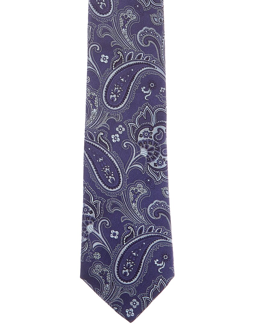 blue paisley silk tie