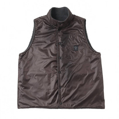 men's reversible vest in charcoal