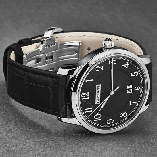 فابرجيه، ساعة أغاثون أوتوماتيكية للرجال بمينا أسود