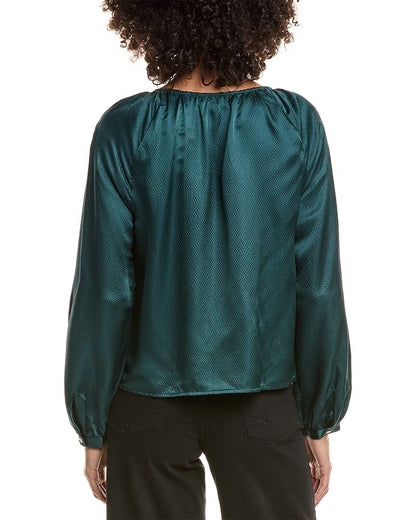 hammered satin blouse