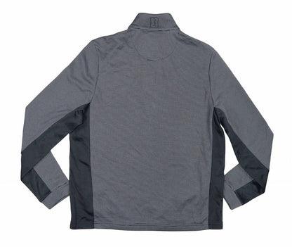 men's golf thermal stretch 1/4 zip pullover jacket in black