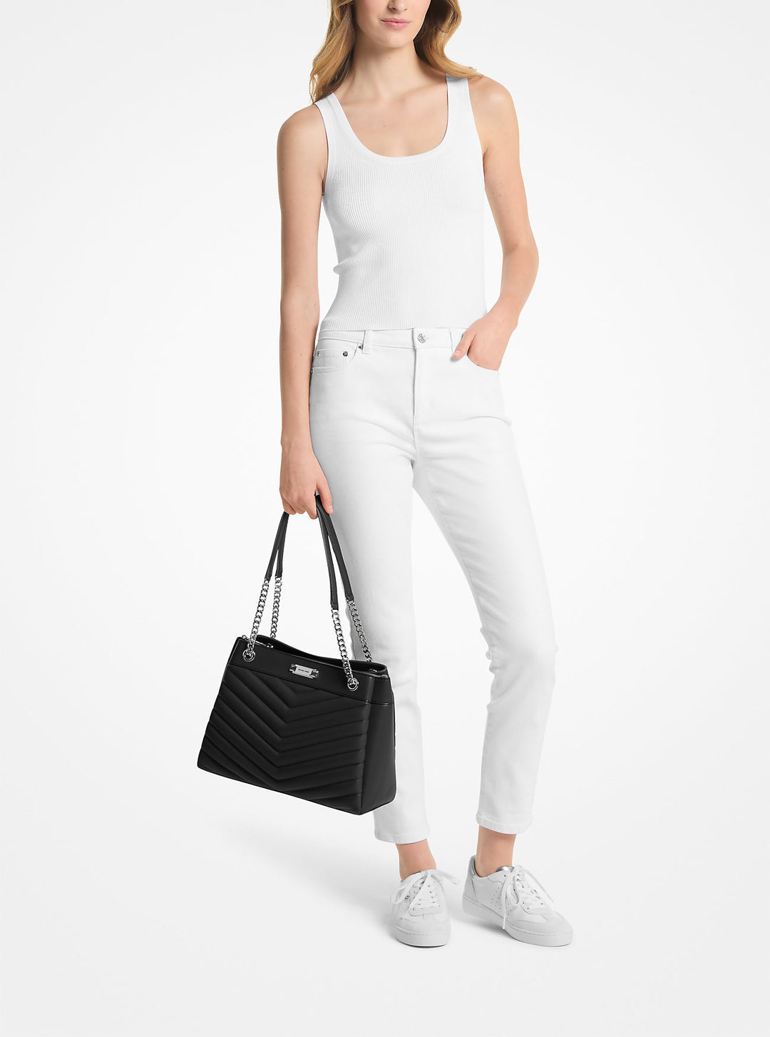 whitney medium quilted tote bag