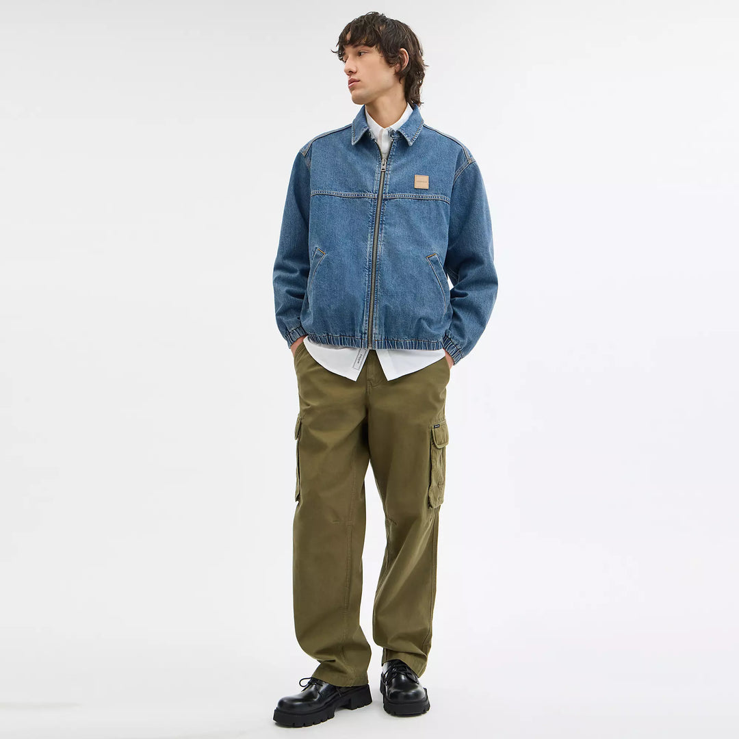 denim zip jacket