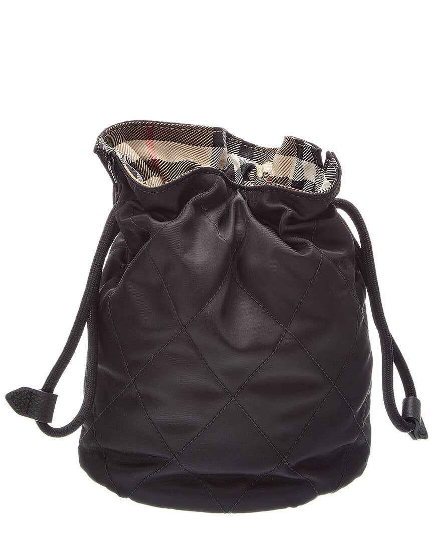 horseshoe quilted canvas bucket bag