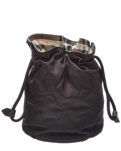 horseshoe quilted canvas bucket bag