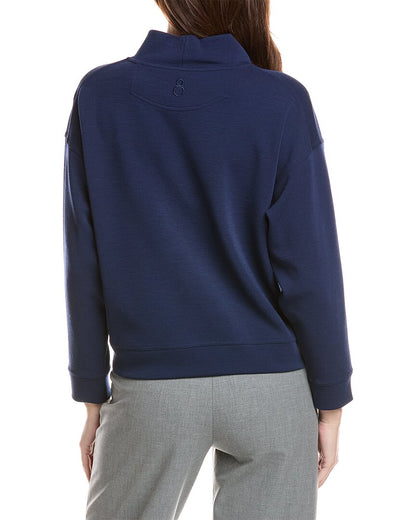ballet studio mock neck wool-blend sweatshirt