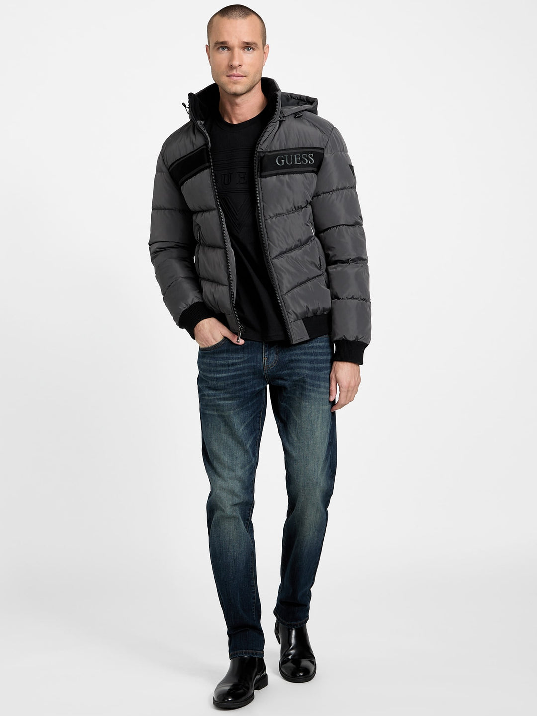 eco pietros padded hooded jacket
