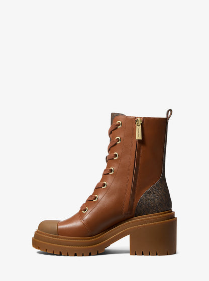 hanley leather and signature logo trim boot