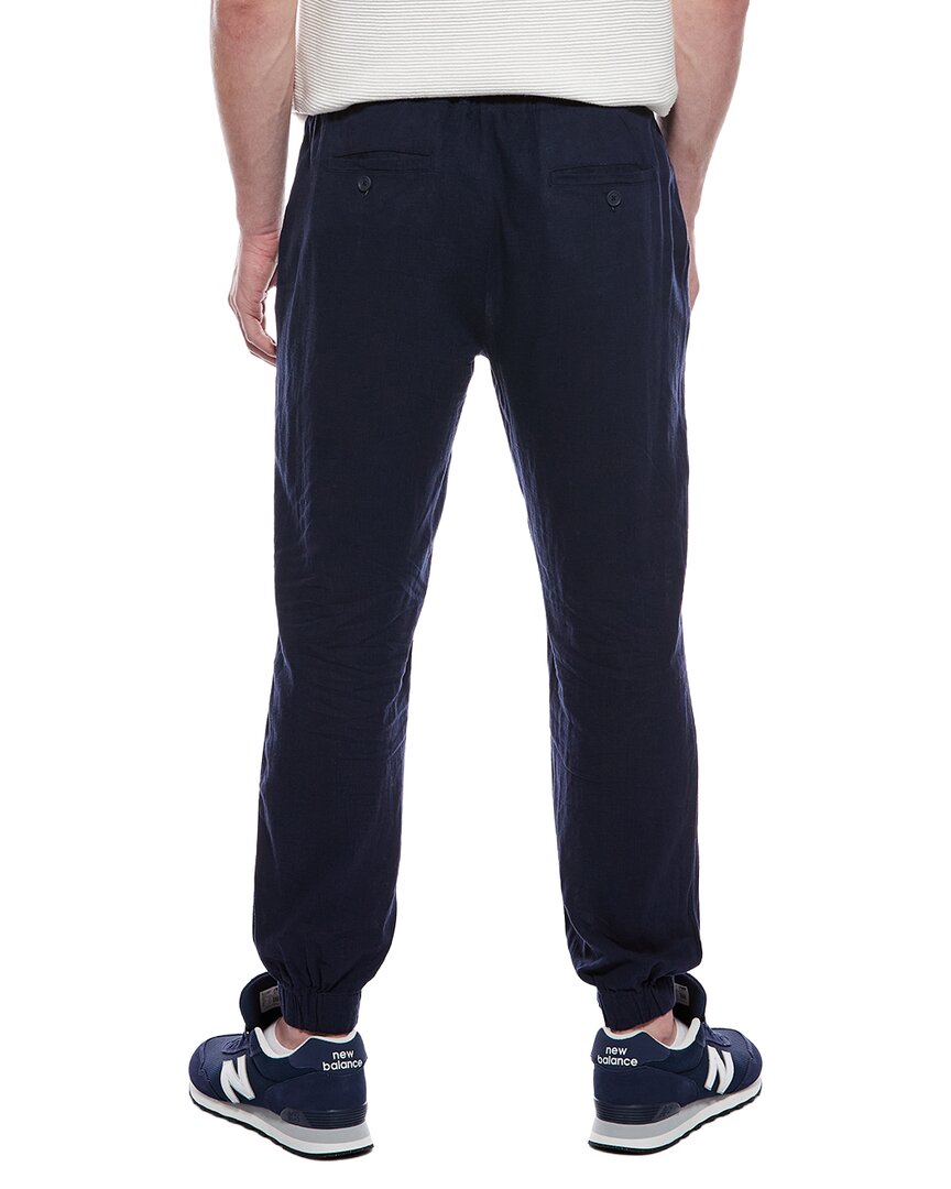 drawstring linen-blend jogger pant