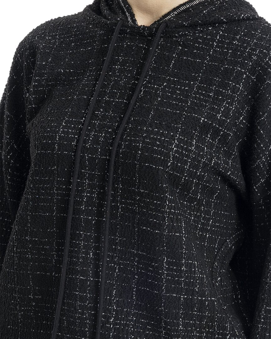 knit jacquard hoodie