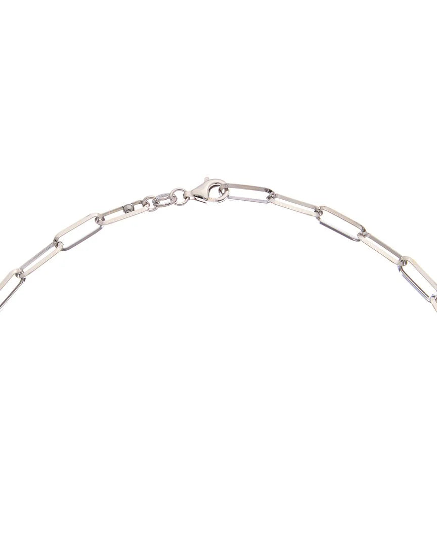 18k over silver 0.12 ct. tw. diamond necklace