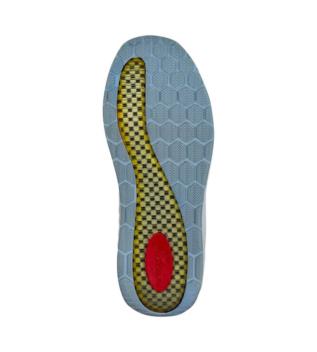 women's steadfast running shoes in light blue/white