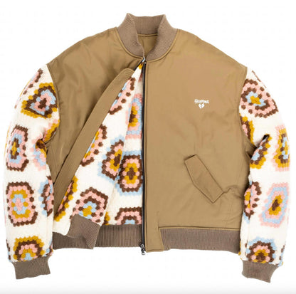 men's knit - technical bomber in brown