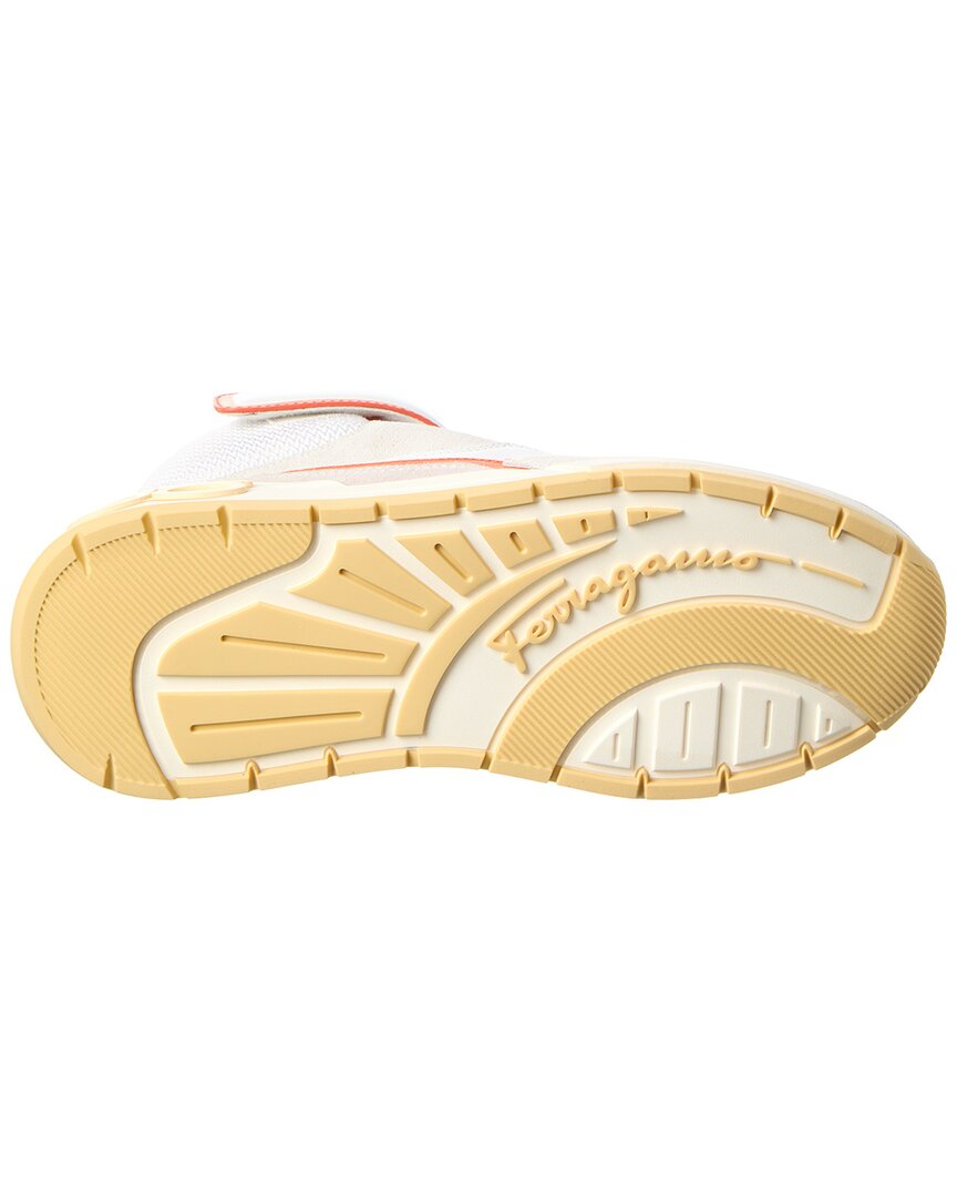 ferragamo leather high-top sneaker