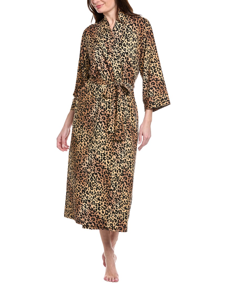 cozy print knit robe