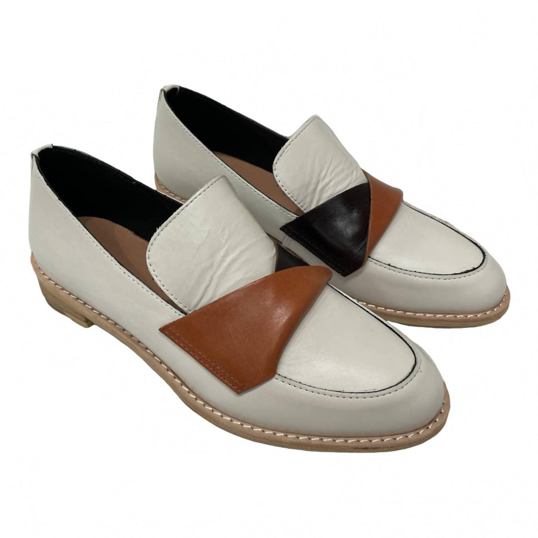 women's flatsash cowman loafer in orange white