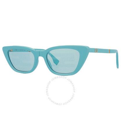 Fendi, Blue Logo Folding Cat Eye Ladies Sunglasses
