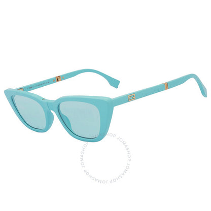 Fendi, Blue Logo Folding Cat Eye Ladies Sunglasses