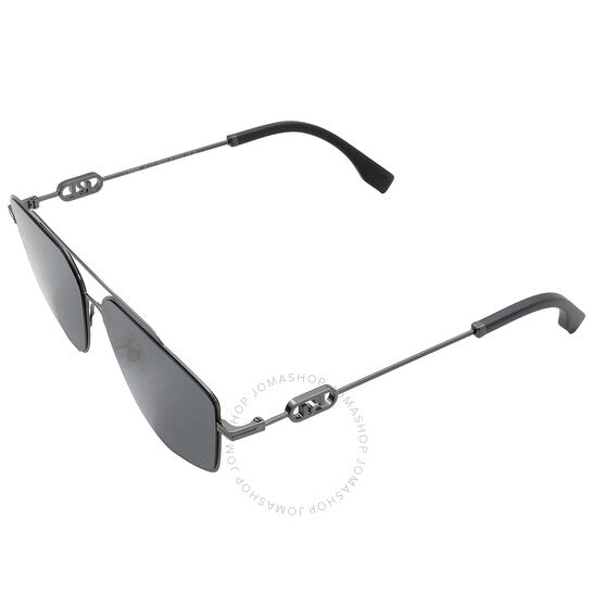 نظارة شمسية فندي نافيجيتور للرجال باللون الرمادي الداكن