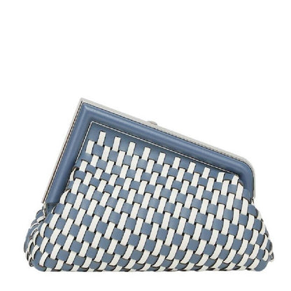 Detachable Strap Hand Woven Clutch