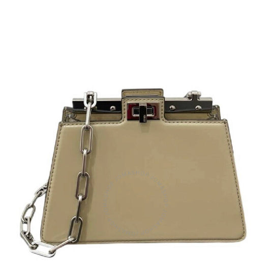 Fendi, Peekaboo Chain-Link Handle Bag