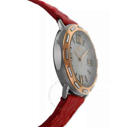 ساعة فندي سيليريا كوارتز بمينا بيضاء للنساء