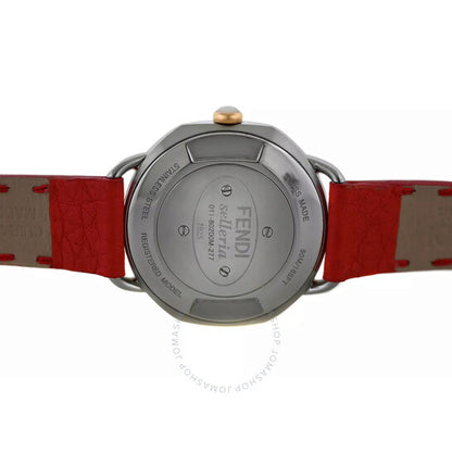 ساعة فندي سيليريا كوارتز بمينا بيضاء للنساء