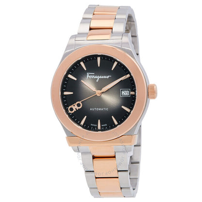 ساعة فيراغامو 1927 أوتوماتيكية للرجال بمينا رمادي