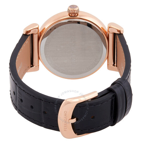 ساعة فيراغامو ألور كوارتز نسائية بمينا أسود