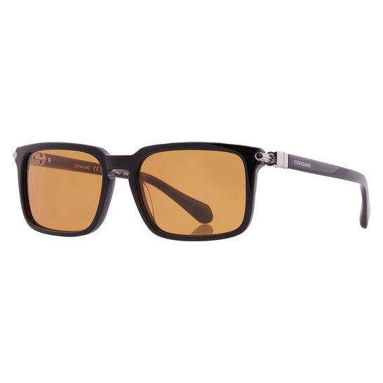Amber Rectangular Men's Sunglasses