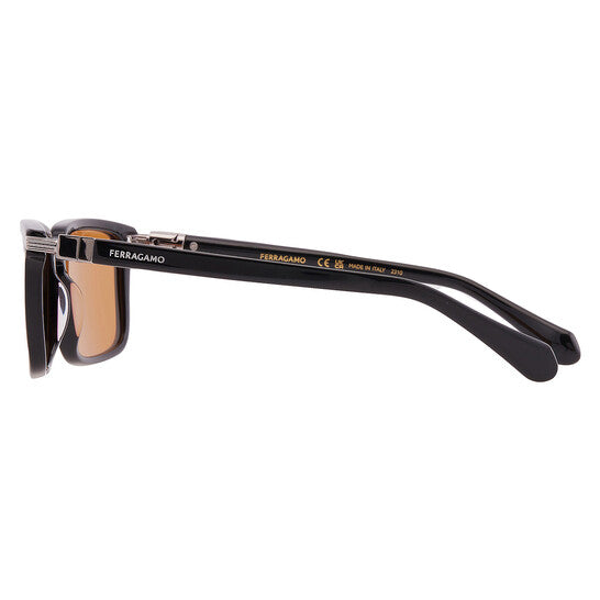 Amber Rectangular Men's Sunglasses