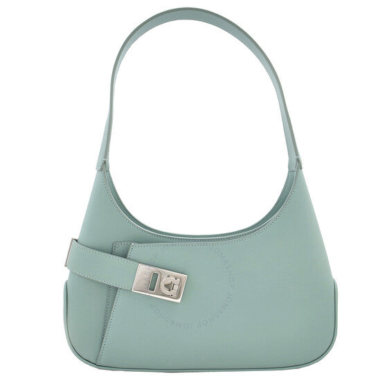 Ferragamo, Archive Calfskin Leather Hobo Shoulder Bag in Green