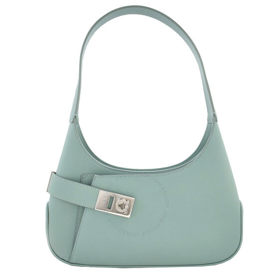 Ferragamo, Archive Calfskin Leather Hobo Shoulder Bag in Green