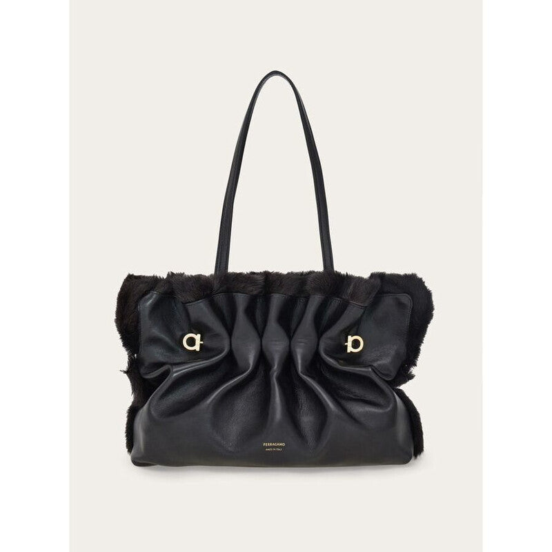 Black Calf Leather Bag