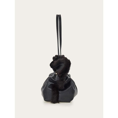Black Calf Leather Bag