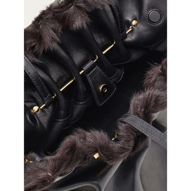 Black Calf Leather Bag