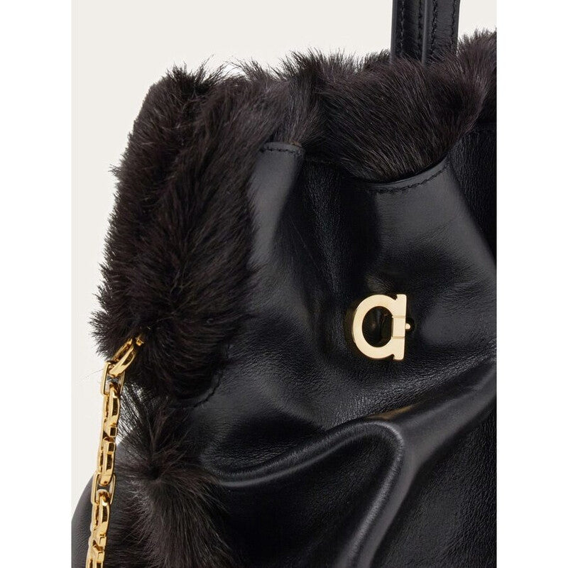 Black Calf Leather Bag