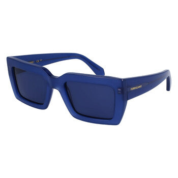 Blue Rectangular Ladies Sunglasses