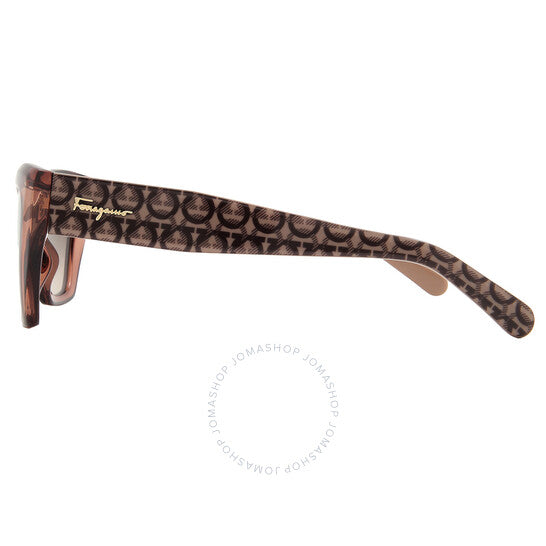 Ferragamo, Brown Gradient Cat Eye Ladies Sunglasses