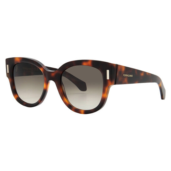 Brown Gradient Oval Ladies Sunglasses