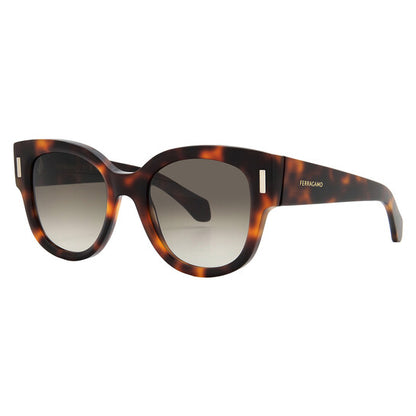 Brown Gradient Oval Ladies Sunglasses