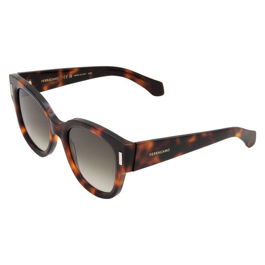 Brown Gradient Oval Ladies Sunglasses