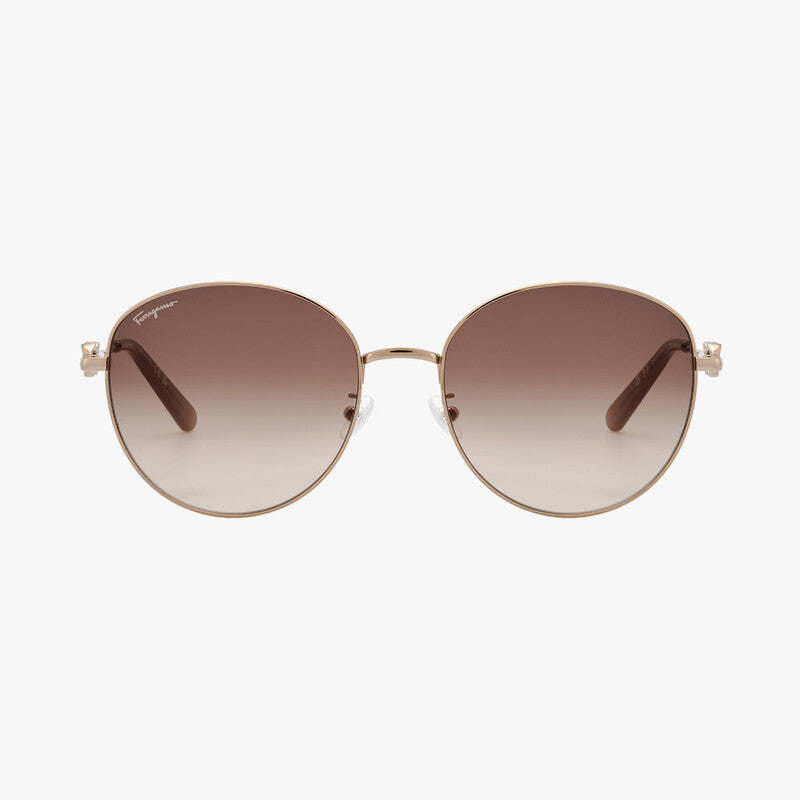 Brown Gradient Oval Ladies Sunglasses