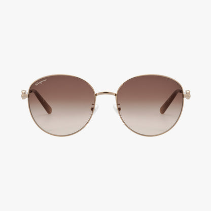 Brown Gradient Oval Ladies Sunglasses