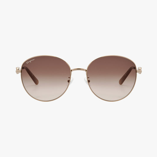Brown Gradient Oval Ladies Sunglasses