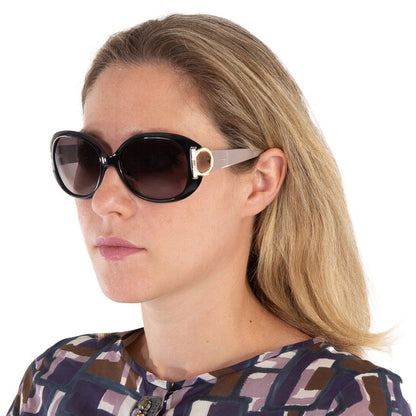 Brown Gradient Oval Sunglasses SF668 001 57