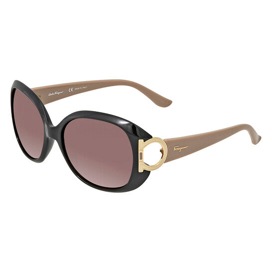 Brown Gradient Oval Sunglasses SF668 001 57