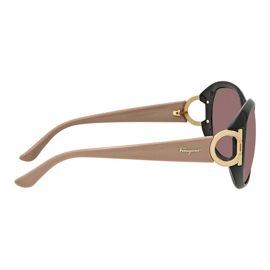 Brown Gradient Oval Sunglasses SF668 001 57