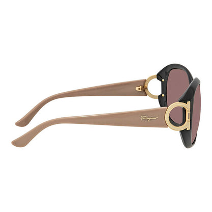 Brown Gradient Oval Sunglasses SF668 001 57
