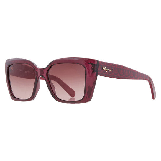 Brown Gradient Rectangular Ladies Sunglasses